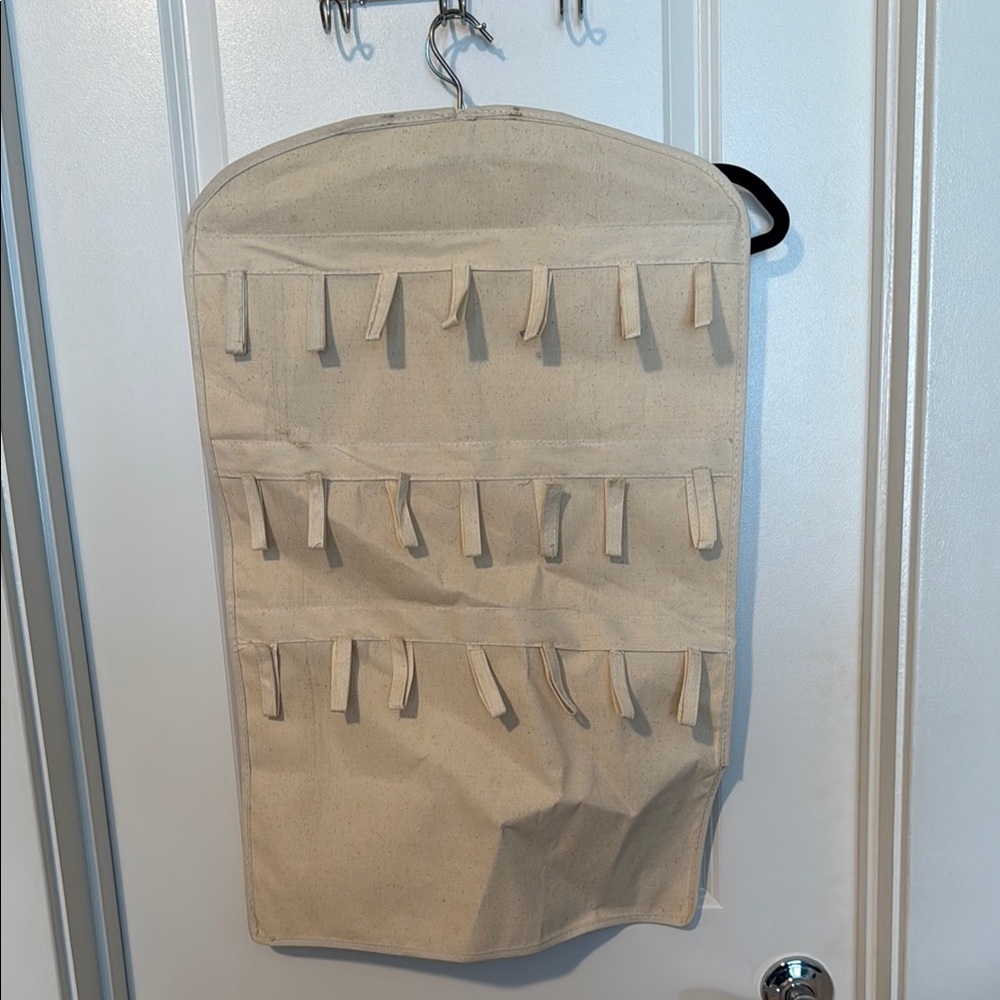 Beige Hanging Jewelry Organizer